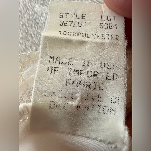 Vintage Christian Dior White Lace-Trim Chemise Size 34 or Size Small - Picture 11 of 13